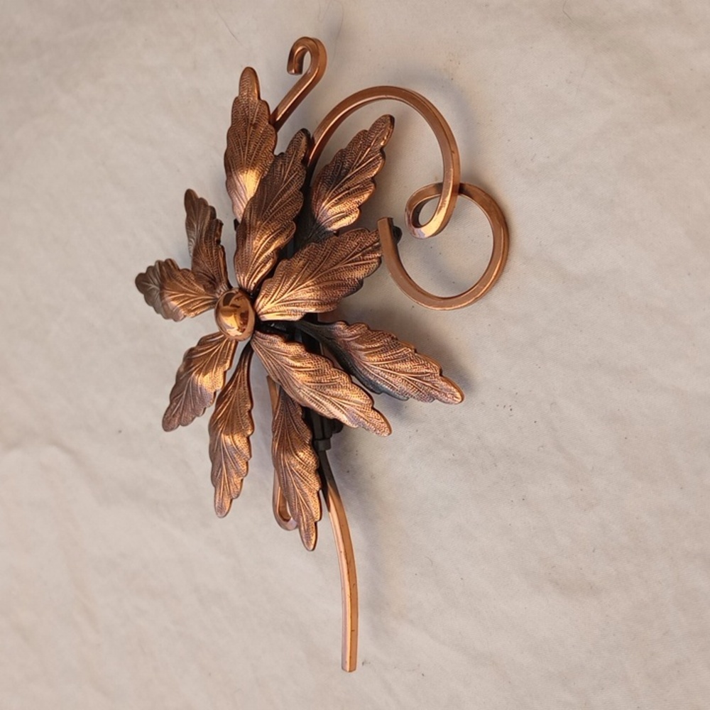 Renoir Vintage Elegant Copper Flower Brooch Casual Everyday Retro Statement Boho - Picture 6 of 15